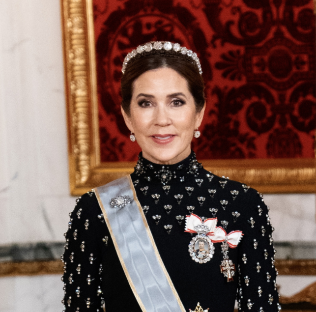 The Rose Stone tiara makes its debut at State Banquet in Copenhagen