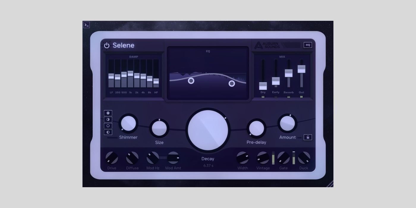Auburn Sounds releases Selene, a versatile FREE algorithmic reverb plugin