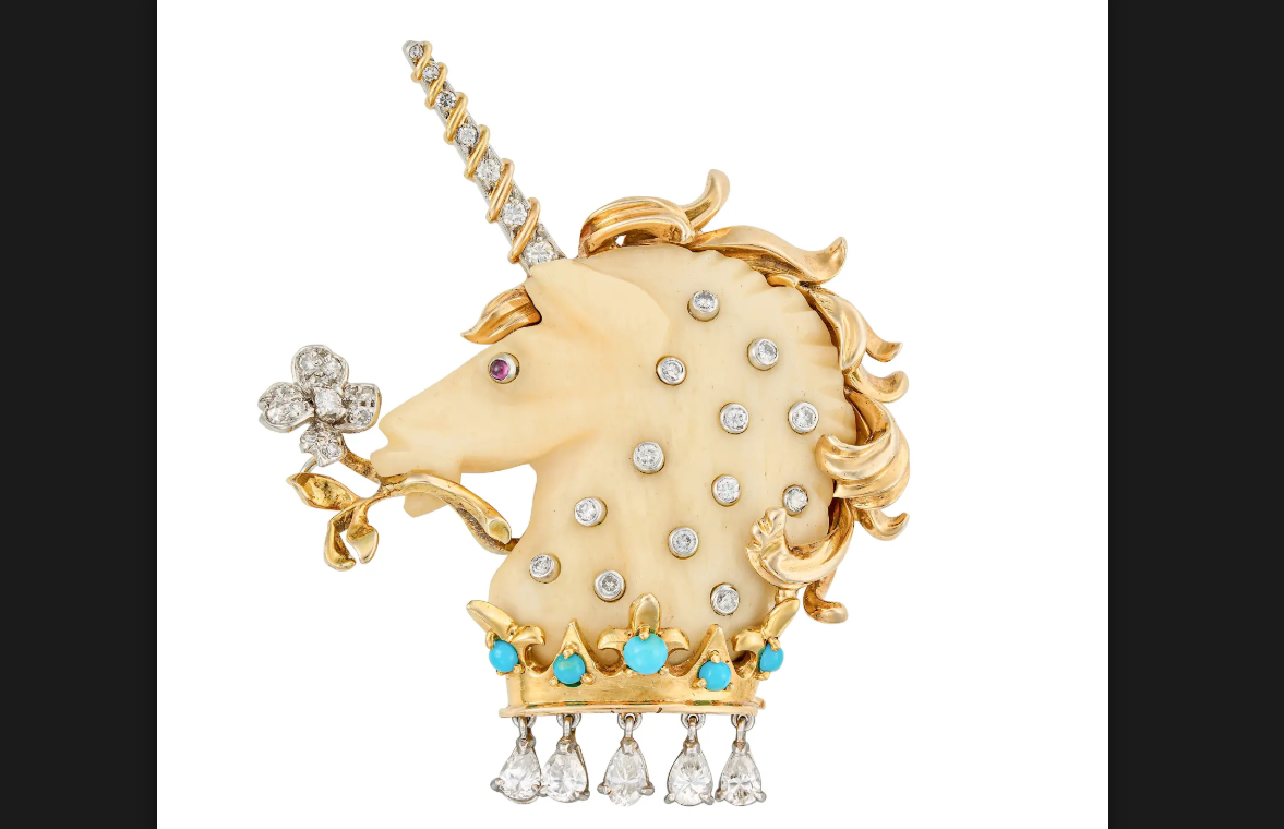 She served Queen Elizabeth II for almost 50 years – now her remarkable unicorn jewel is going to auction